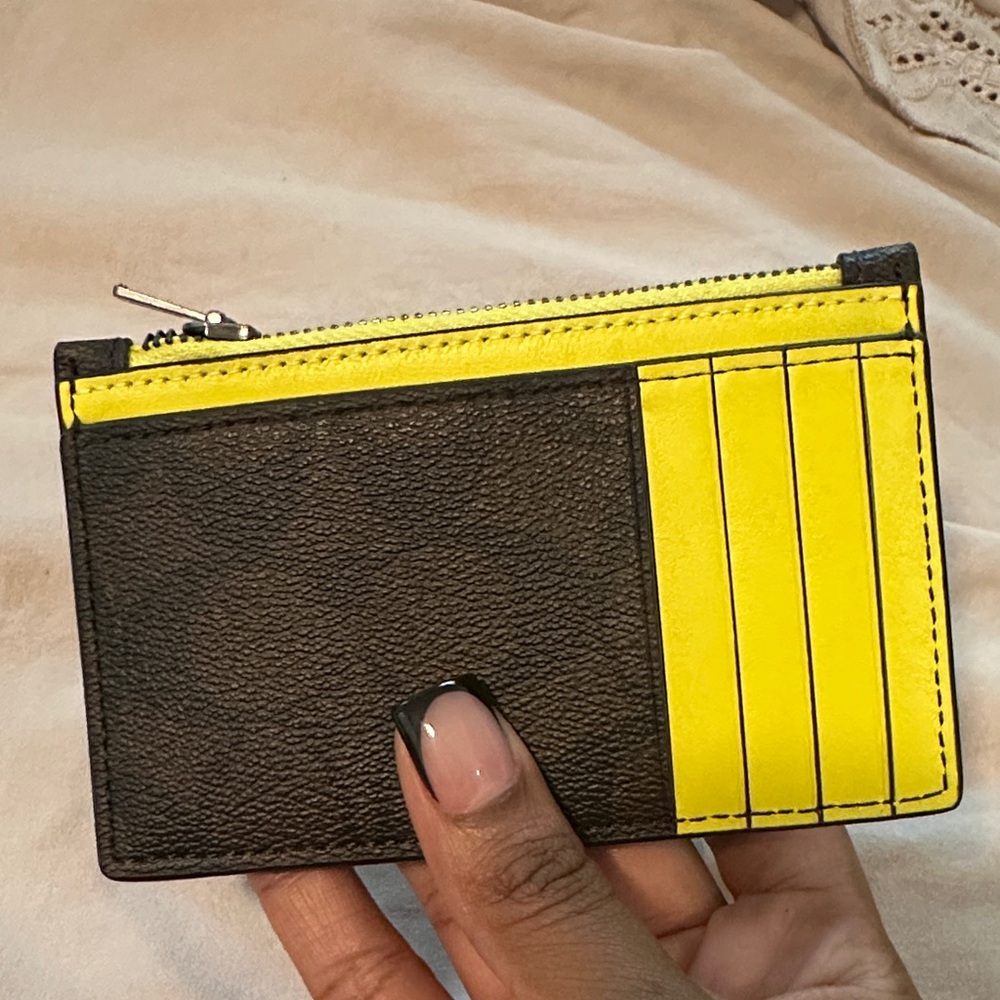 Coach Yellow/Brown Card Holder